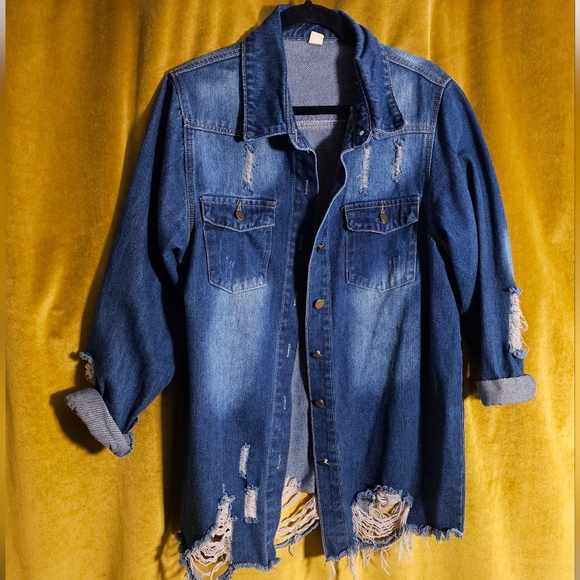 Distressed Denim Jacket - Picture 8 of 13